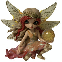 Load image into Gallery viewer, The Hamilton Collection Mystic Guardians of Nature Fairy Figurine Collection Issue #5 Solara, Sentinel of Light Handcrafted Resin with Custom-Carved Crystalline Wings Hand-Painted Elemental Orb by Jasmine Becket-Griffith 5.5-inches
