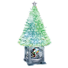Load image into Gallery viewer, The Bradford Exchange Thomas Kinkade Illuminated Musical Christmas Tree Snowman Snow Globe Magic of the Season Decoration  with Color Changing Lights and 8 Carol Melodies 13"-Inches - RCE Global Solutions