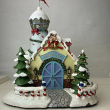 Load image into Gallery viewer, The Bradford Exchange Rudolph The Red-Nosed Reindeer Village Collection Issue #3 Reindeer Barn & Weather Watch Tower Christmas Village Display Illuminated Lighted Holiday Decor Hand Painted Sculpture 8.75-Inches
