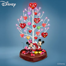 Load image into Gallery viewer, The Bradford Exchange Disney The Sweetest Time of Year Tabletop Tree Handcrafted Disney Decor with Illumination, Character Ornaments & Mickey & Minnie Sweethearts 13-Inches - RCE Global Solutions