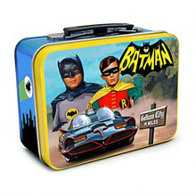 Load image into Gallery viewer, The Bradford Exchange BATMAN Classic TV Series Mini Lunchbox Collection Issue #1 Batman and Robin Lunchbox with Original Retro-style Artwork 5-inches