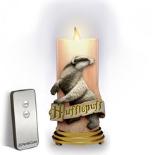 Load image into Gallery viewer, The Bradford Exchange HUFFLEPUFF™ Harry Potter™ Hogwarts House Flameless LED Candle Collection Issue #1 High-Relief Sculpted House Mascots and Colors Remote-Controlled Illumination Magic 7-inches - RCE Global Solutions