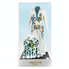 Load image into Gallery viewer, The Bradford Exchange Elvis Presley Illuminated Jumpsuit Sculpture Collection Issue #2 Peacock Handcrafted Collectible in Museum-Style Display Case & Faux Jewel Accents 6-inches