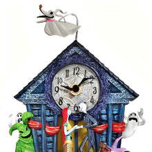 Load image into Gallery viewer, The Bradford Exchange Disney Tim Burton's The Nightmare Before Christmas 30th Anniversary Wall Clock with Jack Skellington and Friends LED Lights and Moving Zero – Plays 'This Is Halloween'11-inches - RCE Global Solutions