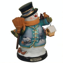 Load image into Gallery viewer, The Bradford Exchange Winter Wonderland Snowman Heirloom Classics Collection Issue #7 White Christmas Holiday Decoration Figurine by Thomas Kinkade 7-inches