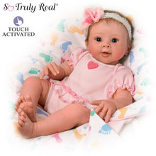 Load image into Gallery viewer, The Ashton - Drake Galleries Ella Lifelike So Truly Real® Interactive Breathing Baby Girl Doll Realistic Weighted Fully Poseable with Soft RealTouch® Vinyl Skin by Renowned Doll Artist Sherry Rawn 17"-inches - RCE Global Solutions