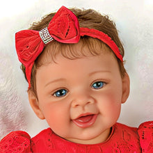 Load image into Gallery viewer, The Ashton-Drake Galleries My First Christmas Baby Doll Collection Issue #1: 'Gianna' Holiday Baby Doll Handcrafted, Realistic with Silver-Toned Ornament, Red Satin Dress, and Poseable Limbs by Waltraud Hanl 17-Inches - RCE Global Solutions
