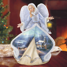 Load image into Gallery viewer, The Bradford Exchange Winter Angels of Light Collection Issue #5 Angel of Glory Illuminated Sculpture Art on Porcelain Angel by Thomas Kinkade 8-Inches - RCE Global Solutions