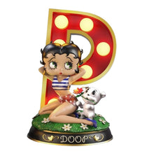 Load image into Gallery viewer, The Bradford Exchange Betty Boop Timeless Beauty Sculpture Collection Issue #4 Bombshell Perfection Starlet Illuminated Marquee Letter Hand-Painted Collectible 5 1/4-inches