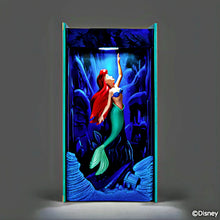 Load image into Gallery viewer, The Bradford Exchange Disney The Little Mermaid Storybook Nooks Illuminated Bookend Collection Handcrafted Light-Up Bookends 6.5-inches