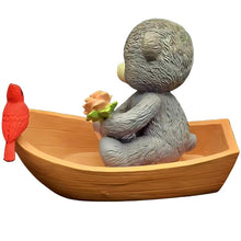 Load image into Gallery viewer, The Hamilton Collection Faithful Fuzzies Forever in My Heart Figurine Issue #3 "Missed Each Day" Hand-Painted Bereavement Bear with Cardinal and Flowers Memorial Keepsake 3.5-inches - RCE Global Solutions