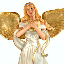 Load image into Gallery viewer, The Bradford Exchange ‘Guardian Angel Embrace’ Figurine Handcrafted and Hand-Painted with Golden Accents Glittered Winged Heart and Sentimental Sash 10.5-inches - RCE Global Solutions