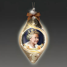 Load image into Gallery viewer, The Bradford Exchange Queen Elizabeth II Shining Spirit Illuminated Hand-Blown Heirloom Glass Ornament 5.5-inches - RCE Global Solutions