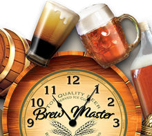 Load image into Gallery viewer, The Bradford Exchange Brew Time Hand-Painted Dimensional Wall Clock with Sculpted Details Pilsner Glass & Flight of Beers - RCE Global Solutions