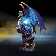 Load image into Gallery viewer, The Bradford Exchange Mystic Treasures Illuminated LED Ancient Dragon Sculpture With Hand Applied Metallic Paints Golden Accents and Faux Jewels 11"-Inches - RCE Global Solutions