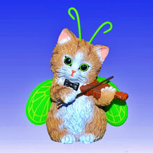Load image into Gallery viewer, The Hamilton Collection "Lucky as a Cricket" Cute as a Bug Cat Figurine Hand-Sculpted and Hand-Painted Collectible Resin Figurine with Bright Green-Eyed and Cricket-Inspired Design by Kayomi Harai 4-inches - RCE Global Solutions