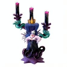 Load image into Gallery viewer, The Bradford Exchange Disney Villains Illuminated Flameless Candelabra Collection Issue #2: Ursula Candelabra Handcrafted and Hand-painted with LED Lights Like Real Flames Candle Halloween Decor 10-inches - RCE Global Solutions