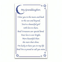 Load image into Gallery viewer, The Bradford Exchange "My Granddaughter, I Love You to the Moon and Back" Music Box Mirrored Glass with Crystals, Engravable Heart Charm, and Poem Card – Plays "You Are So Beautiful" 3.75-Inches - RCE Global Solutions