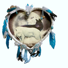 Load image into Gallery viewer, The Bradford Exchange Destiny Dreamcatcher Lifelong Love and Partnership White Wolves Design True Hearts Dreamcatcher Collection Issue #9 by Carol Cavalaris 9.5-inches - RCE Global Solutions