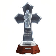 Load image into Gallery viewer, The Bradford Exchange "King of Kings" Issue #5 Heavenly Grace Illuminated Glass Cross Religious Sculpture Collection 11-inches - RCE Global Solutions