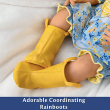 Load image into Gallery viewer, The Ashton-Drake Galleries Singing in The Rain So Truly Real® Interactive Lifelike Baby Girl Doll That Babbles with Custom 4-Piece Rain Themed Ensemble Complete with Rain Boots and A Bucket Hat 21"-Inches - RCE Global Solutions