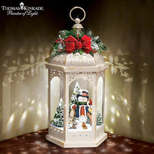 Load image into Gallery viewer, The Bradford Exchange Winter In A Wonderland Illuminated Sparkle Light Lantern with Snowman and Woodland Animals Victorian Christmas Decoration by Thomas Kinkade 17-Inches - RCE Global Solutions