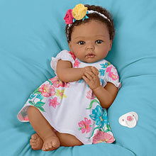 Load image into Gallery viewer, The Ashton - Drake Galleries Gabrielle African American Black Baby Girl Doll Lifelike Realistic Weighted Poseable with Soft TrueTouch® Authentic Silicone Skin by Cheryl Hill 16-Inches