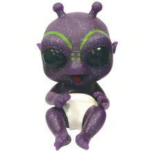 Load image into Gallery viewer, The Ashton-Drake Galleries Aeros Out-of-This-World Alien Baby Doll Collection Issue #6 Miniature Alien Babies Handcrafted TrueTouch® Silicone Sparkling Glitter and Hand-Painted Details Include Pacifiers Swaddling Blankets and Cloth Diapers 4-inches - RCE Global Solutions
