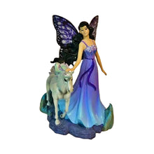 Load image into Gallery viewer, The Hamilton Collection "Curious Enchantment" Mystic Wings of Enchantment Figurine Collection Hand-Painted Unicorn and Fairy Sculpture with Pearlescent Accents and Sparkling Glitter by Jody Bergsma 7.75-inches - RCE Global Solutions