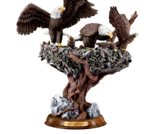 Load image into Gallery viewer, The Bradford Exchange Bald Eagle Sculpture Protectors of the Nest Collection Issue #3: Sovereign Flight Hand-Painted American Eagle Collectible in Artist’s Resin 10-inches