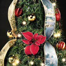 Load image into Gallery viewer, The Bradford Exchange Thomas Kinkade Wondrous Winter Pre Lit Pull Up Christmas Tree Assembles in 3 Easy Steps Pre Decorated with Kinkade Art Ribbons 46 Ornaments and 200 Clear Lights Holiday Decor 6ft - RCE Global Solutions