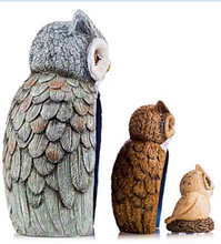Load image into Gallery viewer, Blake Jensen Owl Family Nesting Trio Figurine Set with Swarovski Crystals by The Hamilton Collection - RCE Global Solutions