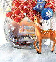 Load image into Gallery viewer, The Bradford Exchange Sharing the Season Snow Wonderful Snowman Collection Issue #1 Hand Painted Elegance With Light Music And Enchanting Details Christmas Decoration Figurine by Thomas Kinkade 7.75-inches - RCE Global Solutions