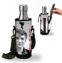 Load image into Gallery viewer, The Bradford Exchange Elvis Bottle With Carrier The King of Rock N Roll Water Bottle Carrier with Back Zip Around Pocket Includes a FREE Stainless Steel Water Bottle 8-inches - RCE Global Solutions