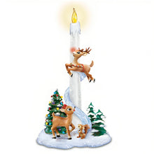 Load image into Gallery viewer, The Bradford Exchange Rudolph 'Santa's Guiding Light' Flameless Candle Set - Rudolph The Red-Nosed Reindeer Christmas Decorations Set of 2 - 9-Inches - RCE Global Solutions