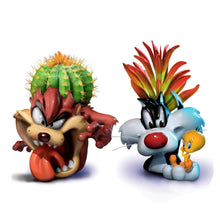 Load image into Gallery viewer, The Bradford Exchange LOONEY TUNES Succulent Collection Issue #2: Taz and Sylvester with Tweety Handcrafted Pots with Artificial Succulents in Bright Colors 5.5-Inches - RCE Global Solutions