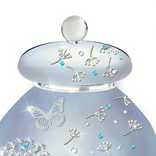 Load image into Gallery viewer, The Bradford Exchange Loving Wishes Wish Jar Heirloom Porcelain Musical Keepsake with Platinum Dandelion Design Sparkling Jewels and "You Are So Beautiful" Melody Sentimental Daughter Gift 7.25-inches - RCE Global Solutions