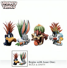 Load image into Gallery viewer, The Bradford Exchange Looney Tunes Succulent Collection: Issue #1 Daffy Duck & Bugs Bunny – Handcrafted Artificial Succulent Pots with Hand-Painted Cartoon Colors – Exclusive Collectible 5.5-Inches - RCE Global Solutions