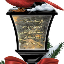 Load image into Gallery viewer, The Hamilton Collection Thomas Kinkade Your Spirit Lives Forever in My Heart Sculpted Cardinal Lantern 9-inches - RCE Global Solutions