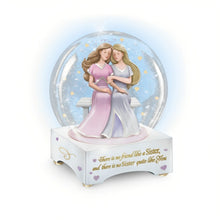Load image into Gallery viewer, The Bradford Exchange No Friend Like A Sister Musical Glitter Globe Celebrate Sisterhood with Poem Card Handcrafted and Hand-Painted Sculpted Scene with Swirling Glitter Reflective Base and "You Are So Beautiful" Melody 5" W x 6.75" H - RCE Global Solutions