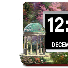 Load image into Gallery viewer, The Bradford Exchange Peaceful Moments Clock Artful Digital Clock with Pools of Serenity Art Easy-to-Read LED Screen and Serene Garden Gazebo Artistry with USB Port AC Adapter and Remote Control by Thomas Kinkade 9.5" W x 7" H-inches - RCE Global Solutions