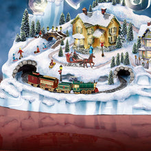 Load image into Gallery viewer, The Bradford Exchange Santa's Inspiration: Musical Illuminated Miniature Village Figurine Christmas Decoration by Thomas Kinkade 17-Inches - RCE Global Solutions