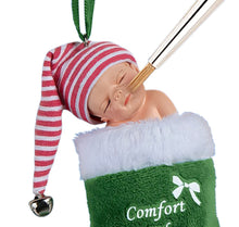 Load image into Gallery viewer, The Ashton-Drake Galleries Holiday Jingle Bell Ornament Collection Issue #1: 'Red & Green Baby Ornament' Handcrafted Baby Christmas Decorations by Sherry Rawn 4-inches - RCE Global Solutions
