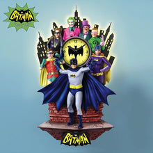 Load image into Gallery viewer, The Bradford Exchange Batman Classic TV Series Wall Clock | Light-Up Gotham | 14.5" Hand-Painted Resin - RCE Global Solutions