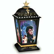 Load image into Gallery viewer, The Hamilton Collection 'The Many Sides of Elvis™' Lantern Collection Issue #1 ELVIS: The Legend Lantern Handcrafted Illuminated Tribute with Archival Photographs and Full-Color Imagery 7-inches - RCE Global Solutions