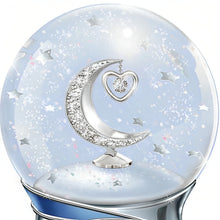 Load image into Gallery viewer, The Bradford Exchange Friend I Love You to the Moon and Back Musical Glitter Globe Heartwarming Friendship Gift with Sparkling Pavé-Style Crystals Unique Open Heart Dangle Celestial Blue Accents and Sentimental Melody 'Always in My Heart' 6-inches - RCE Global Solutions