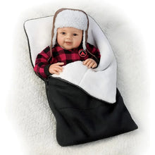 Load image into Gallery viewer, The Ashton-Drake Galleries So Truly Real Happy Camper RealTouch Vinyl Baby Doll with Custom Fleece Sleeping Bag by Sherry Rawn 17-inches - RCE Global Solutions