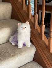 Load image into Gallery viewer, The Ashton-Drake Galleries Fabulous Feline Kitten Hold That Pose! Plush Cat with Crown Lavender Skirt and Dazzling Duchess Outfit 10-Inches