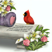 Load image into Gallery viewer, The Hamilton Collection Faithful Fuzzies Forever in My Heart Figurine Issue #1 "A Love So Dear" Hand-Painted Bereavement Bear with Cardinal and Flowers Memorial Keepsake 3.5-inches - RCE Global Solutions