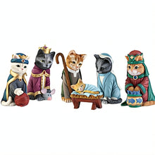 Load image into Gallery viewer, The Bradford Exchange Purr-Fect Shepherd Issue #8 from The PURR-fect Christmas Pageant Nativity Cat Figurine Collection Handcrafted & Hand-painted Christmas Decorations 4.5-inches - RCE Global Solutions